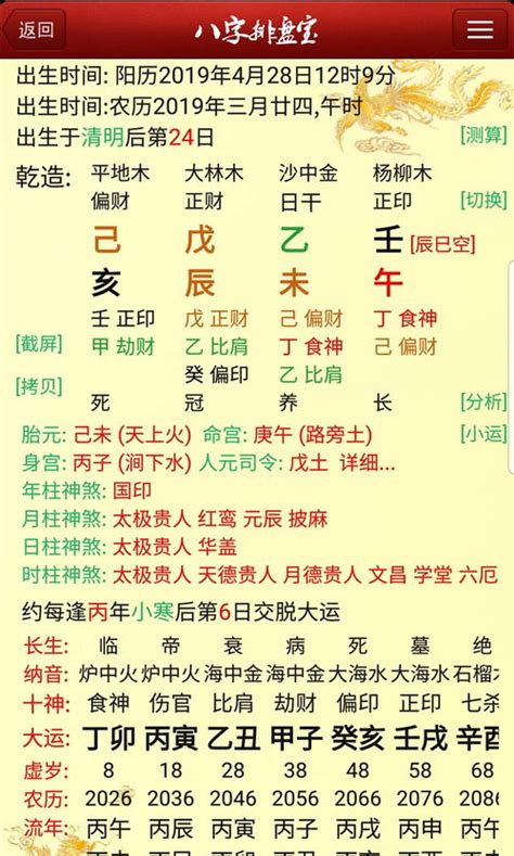 八字四柱排盘|靈匣網生辰八字線上排盤系統